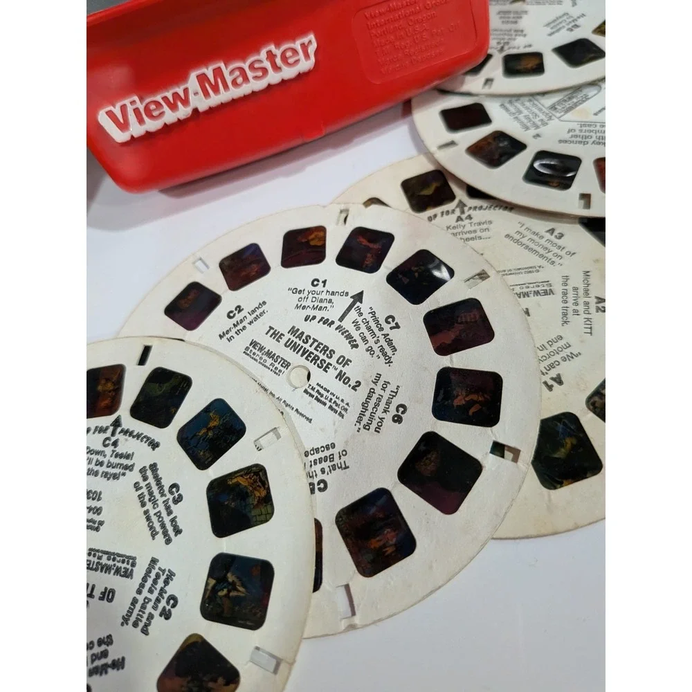 Vintage ViewMaster‎ + 10 Reels 3D Viewer Red Classic Master Of The Universe